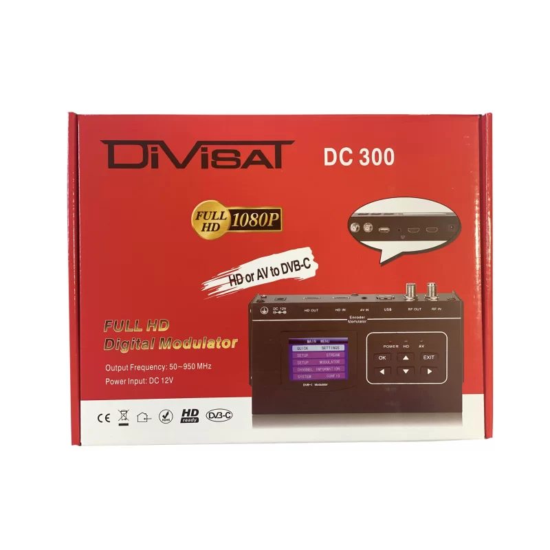 Divisat DC-300 Tek Kanal QAM Dvb-C Encoder Modülatör